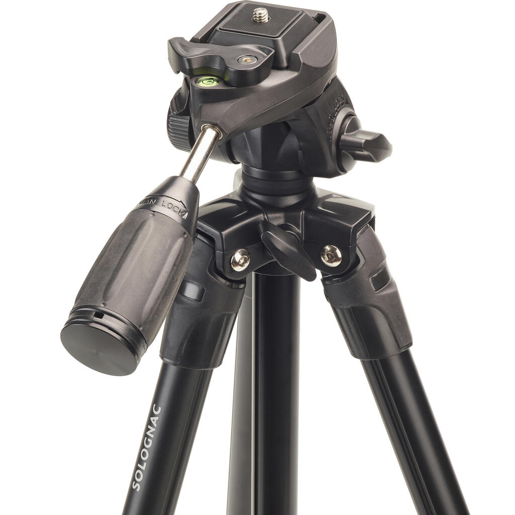 Adjustable Tripod for Spotting Scope / Camera aluminium black