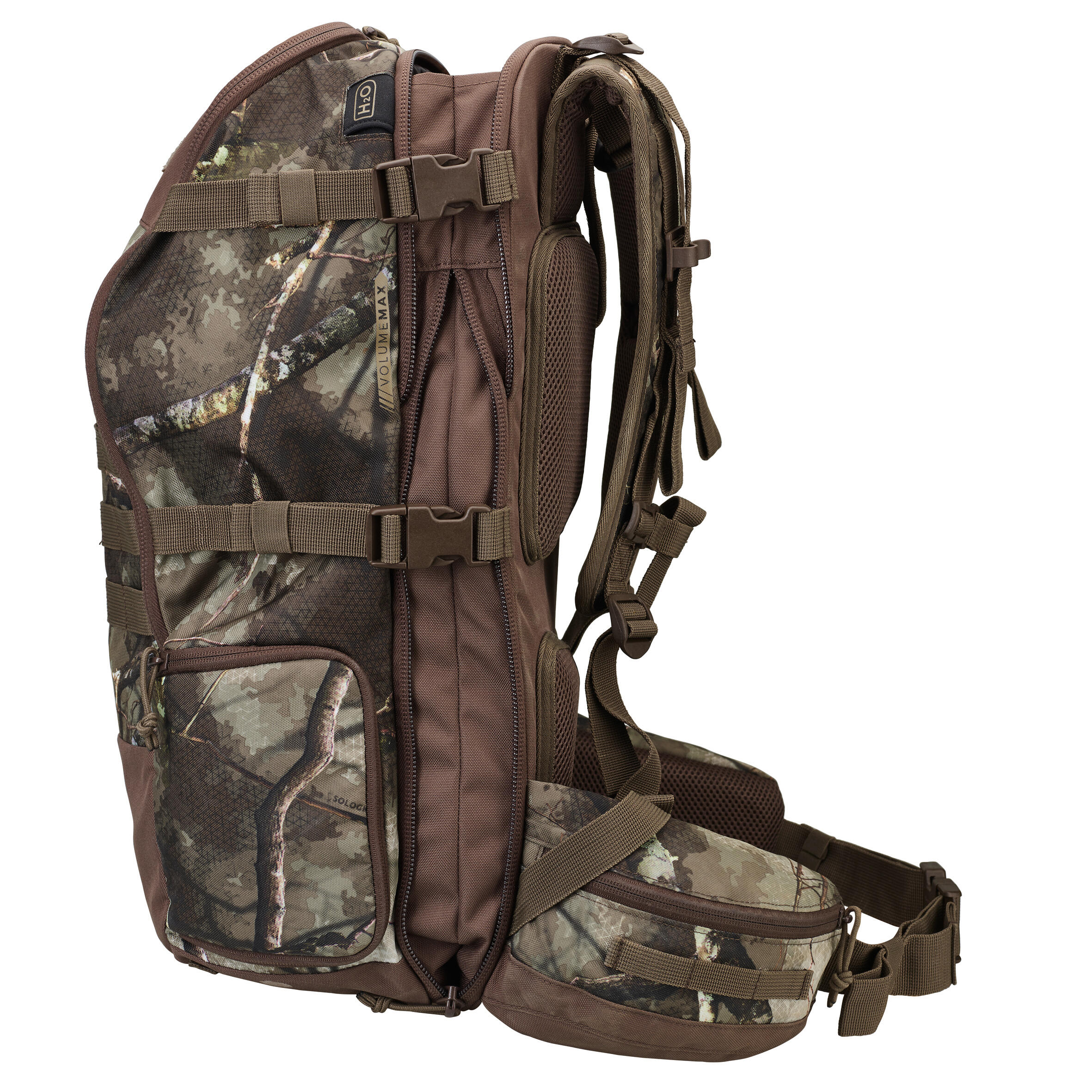 X-Access Compact Hunting Backpack 45 L Camouflage - Khaki - Solognac ...