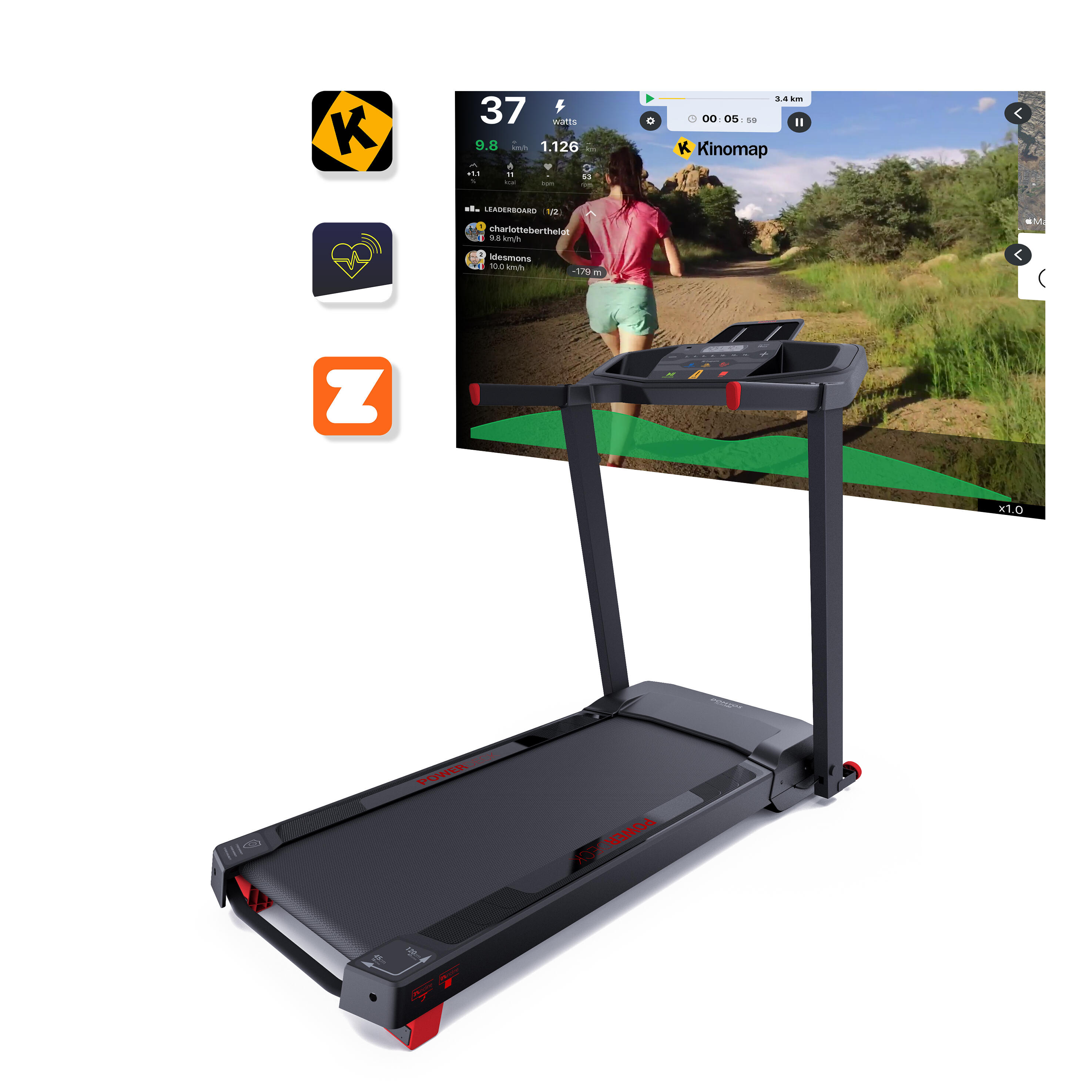 Tapis De Course CONNECTE RUN100E DOMYOS | Decathlon