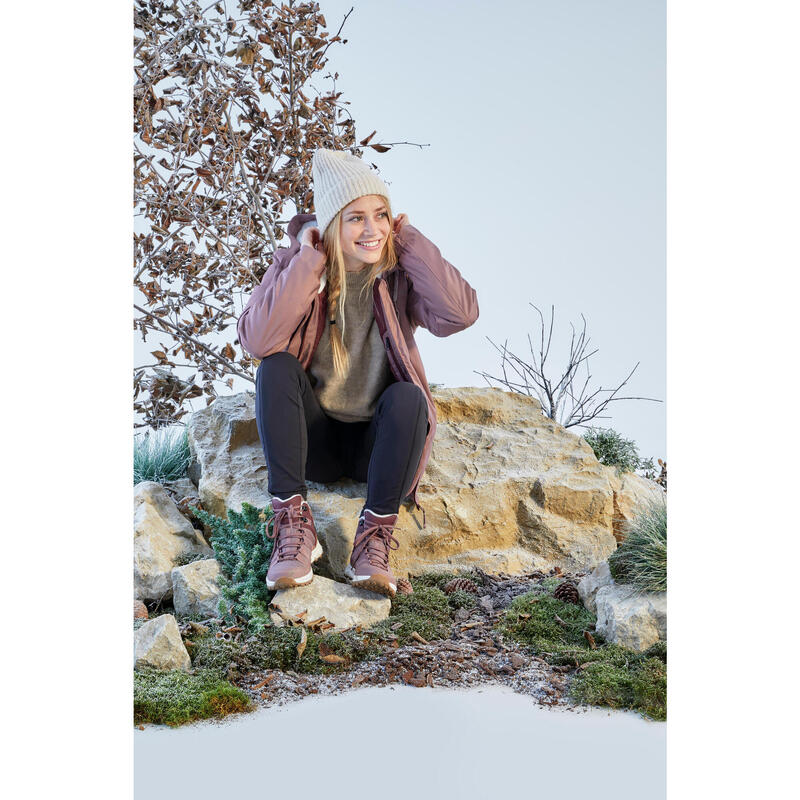 Kadın Outdoor Kar Botu - Su Geçirmez - Bordo - NH500 Mid