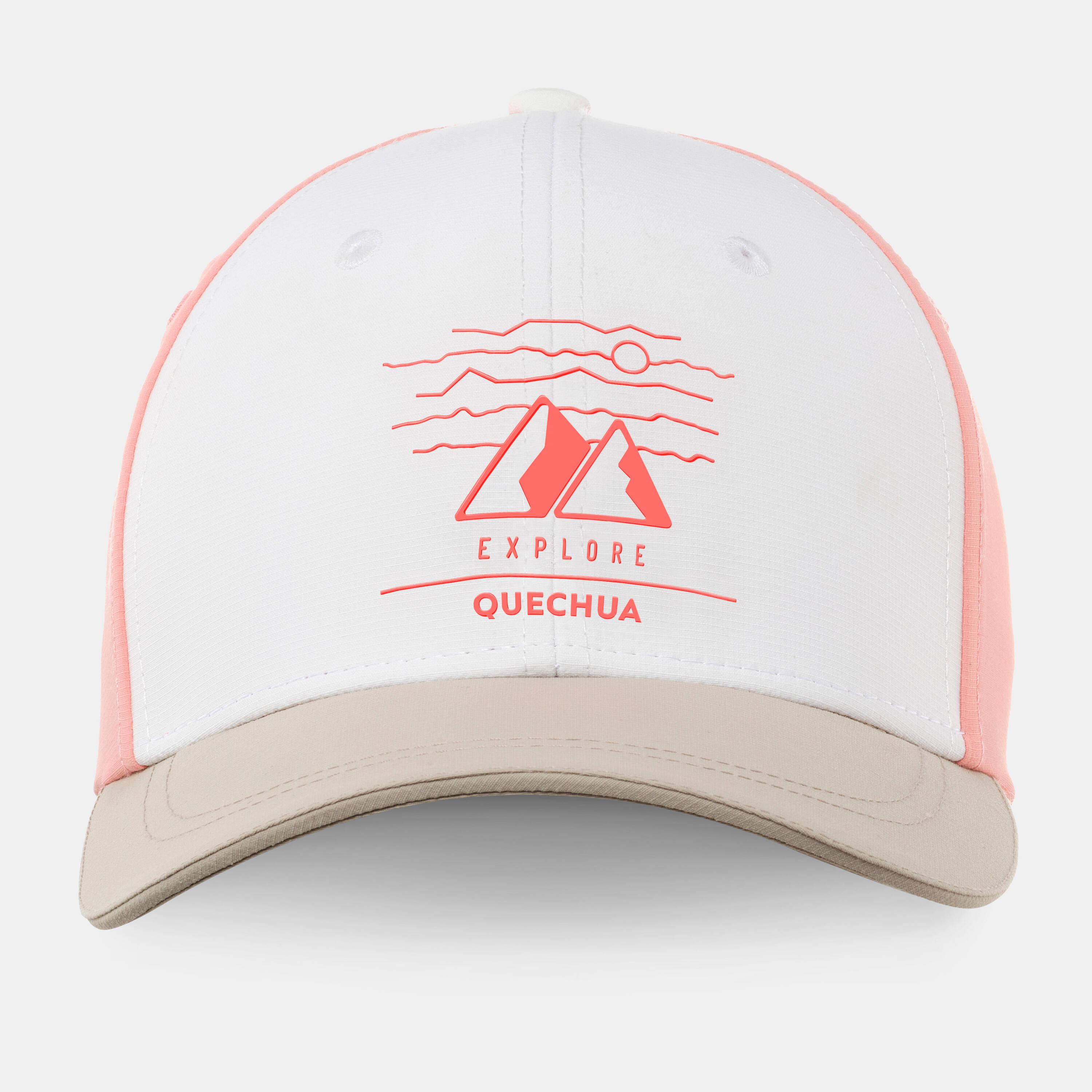 Kids' Cap 7-15 Years MH100 - White/Pink -  2