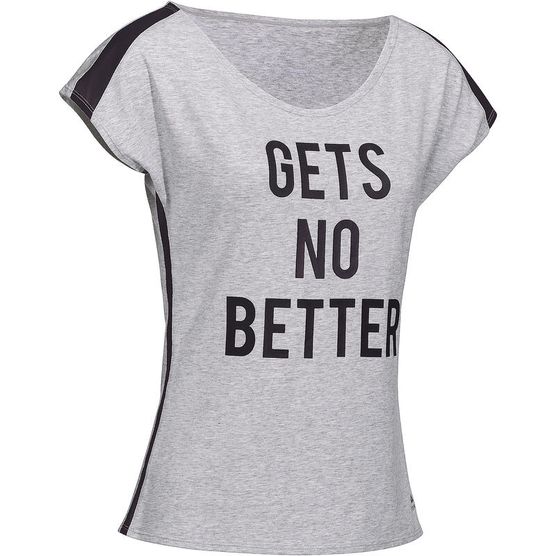 T-shirt Active fitness femme gris chiné claire