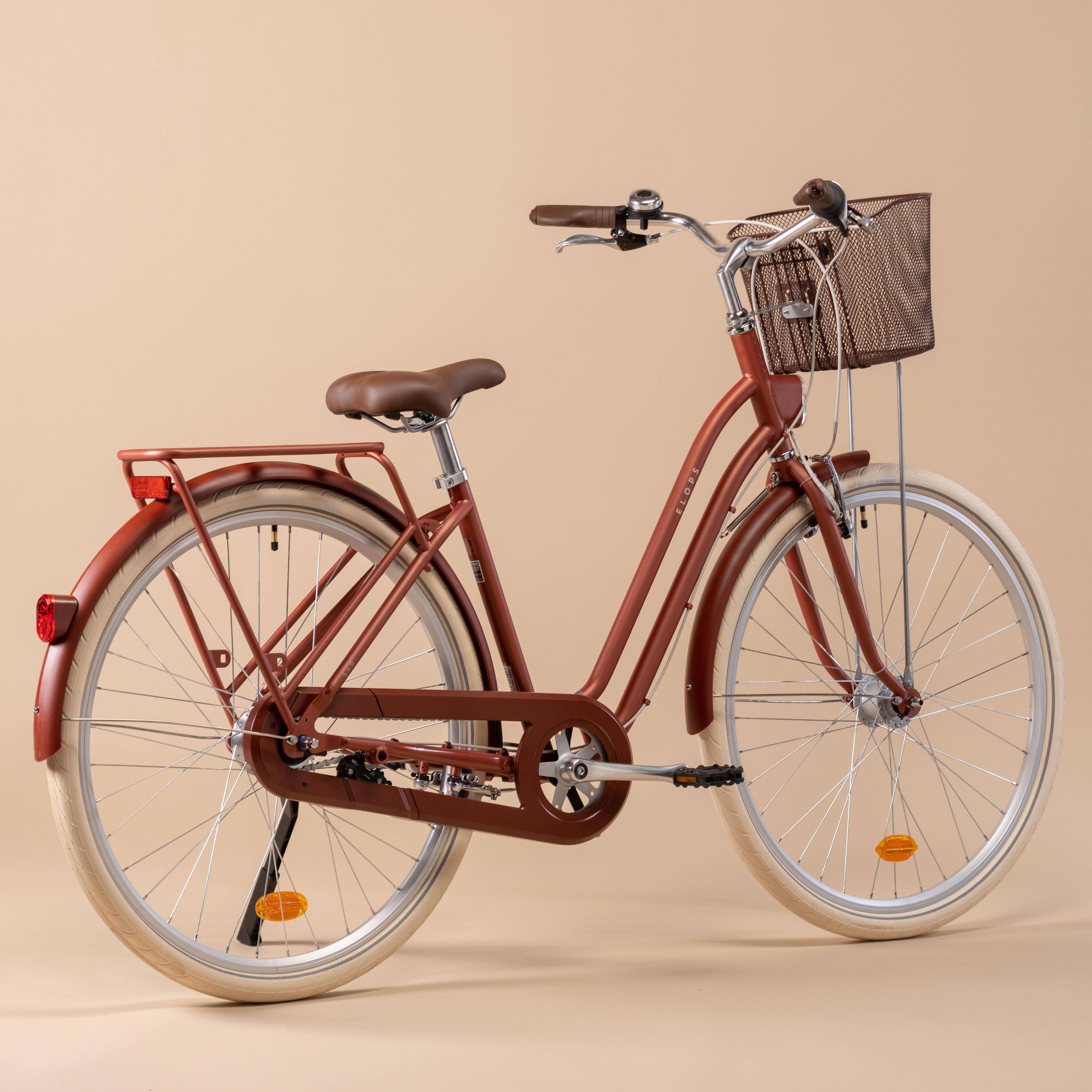 ELOPS Stadsfiets 540 laag frame baksteenrood