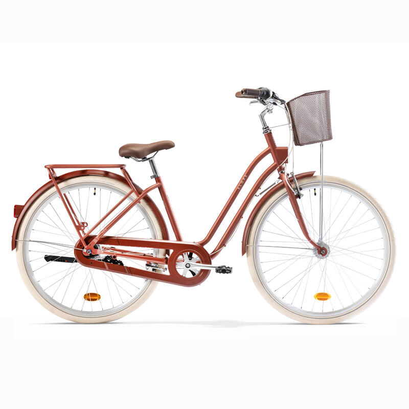 Városi kerékpár Elops 540, alacsony vázzal, piros