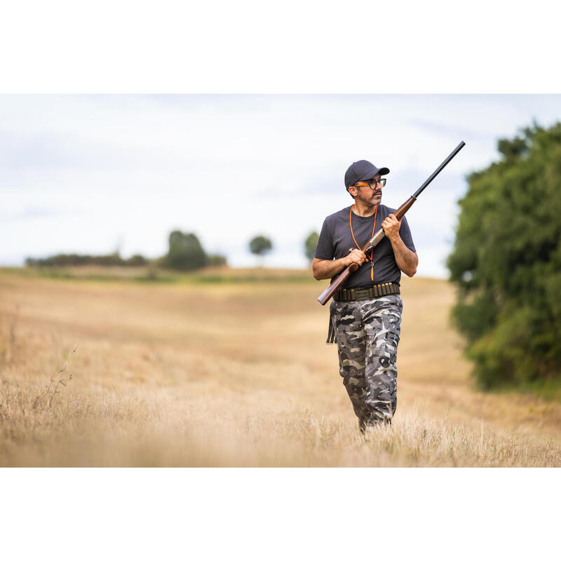 Stevige cargobroek Steppe 300 camouflage Woodland grijs