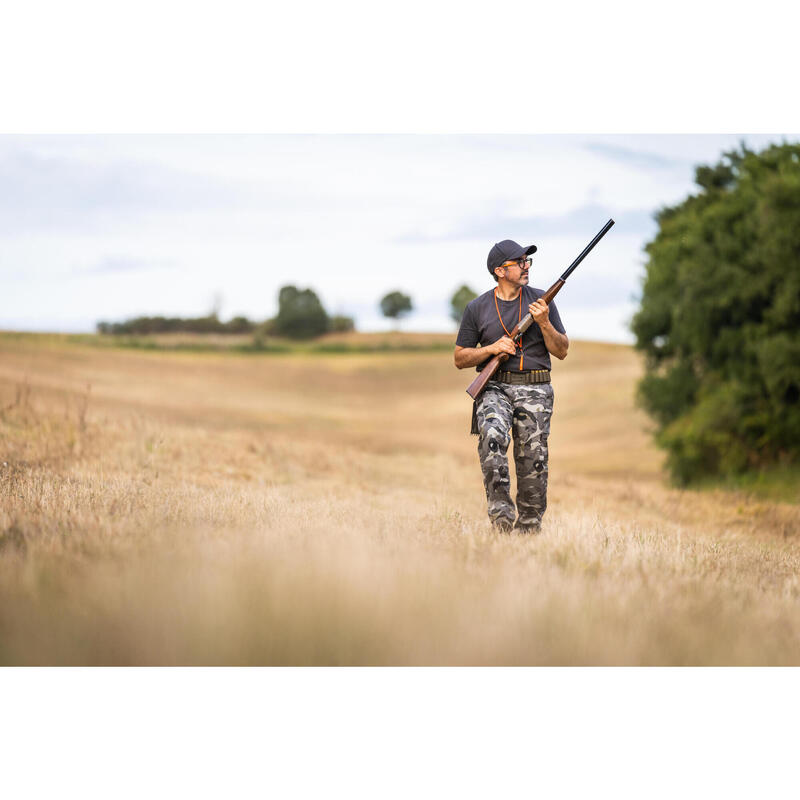 Stevige cargobroek Steppe 300 camouflage Woodland grijs