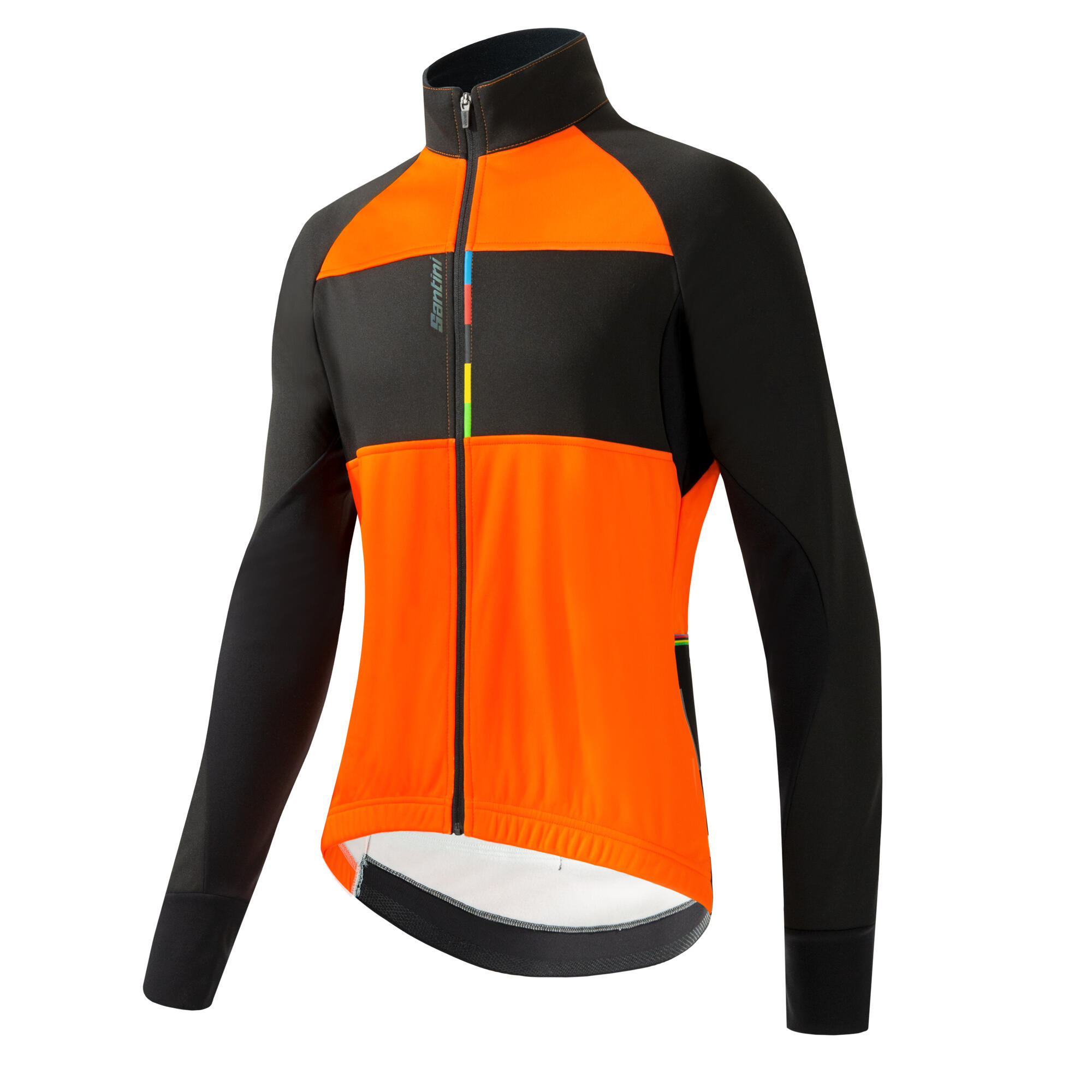 giacca invernale bici da corsa Santini UCI arancione SANTINI | DECATHLON