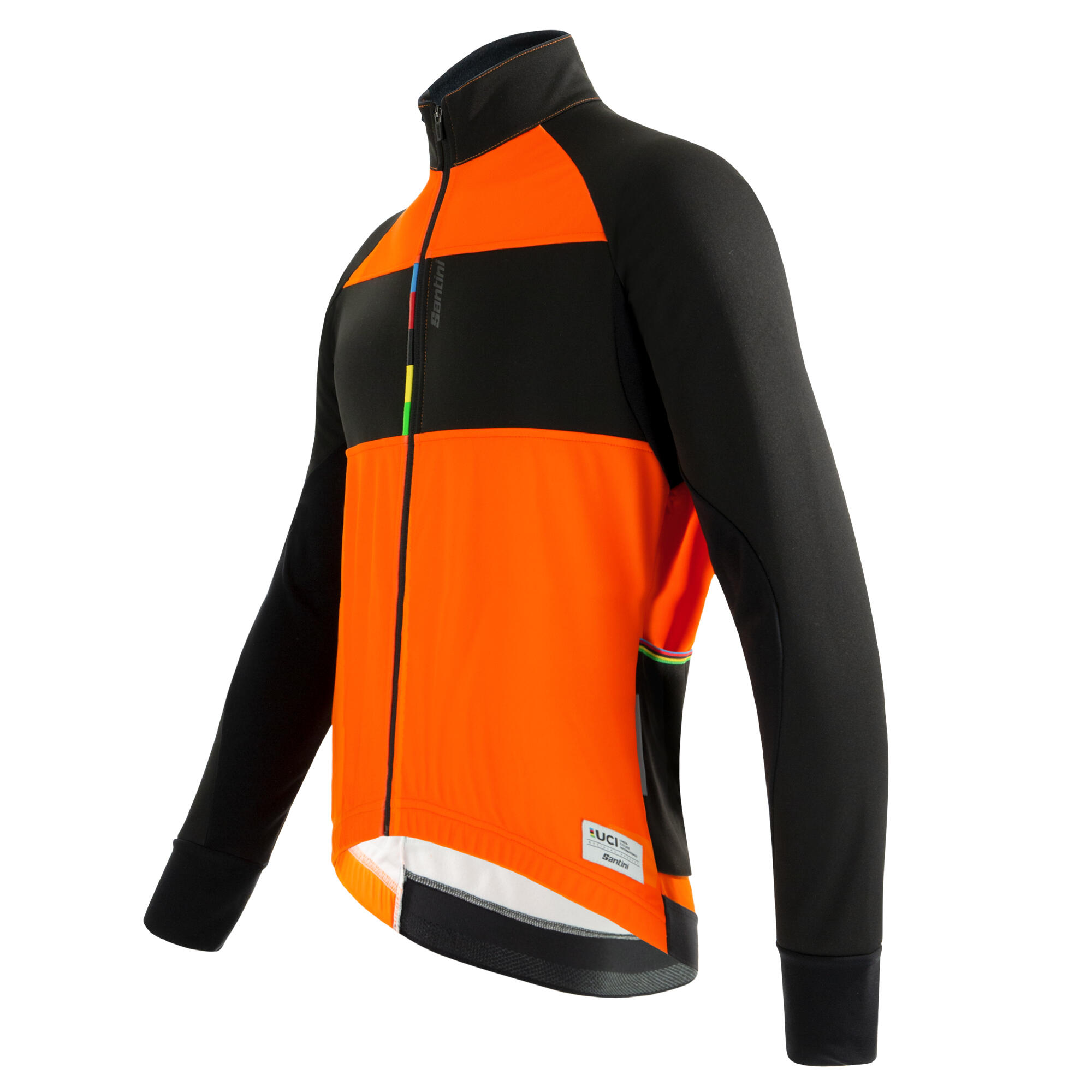 giacca invernale bici da corsa Santini UCI arancione SANTINI | DECATHLON