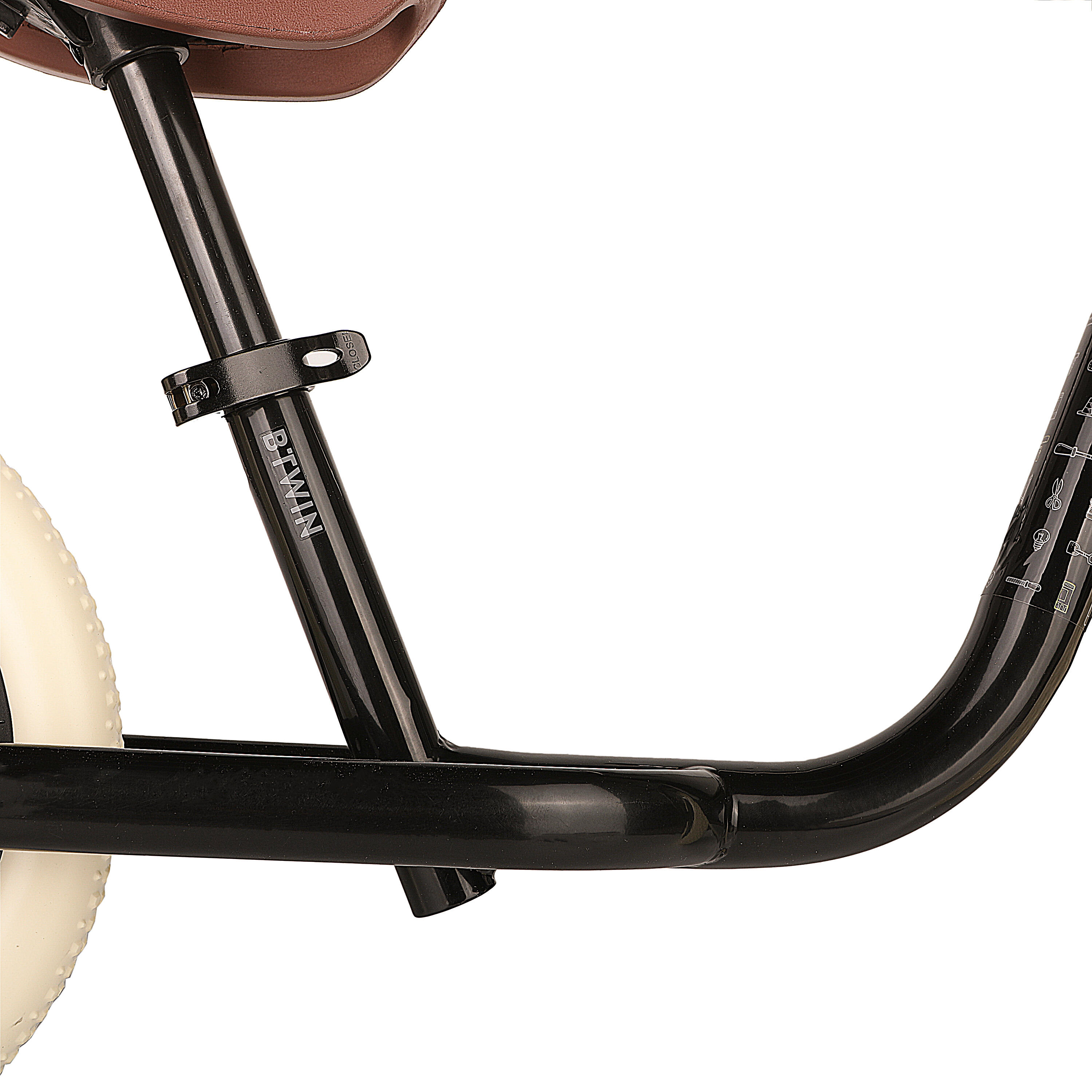 Bicicleta negra Runride 500 10/11