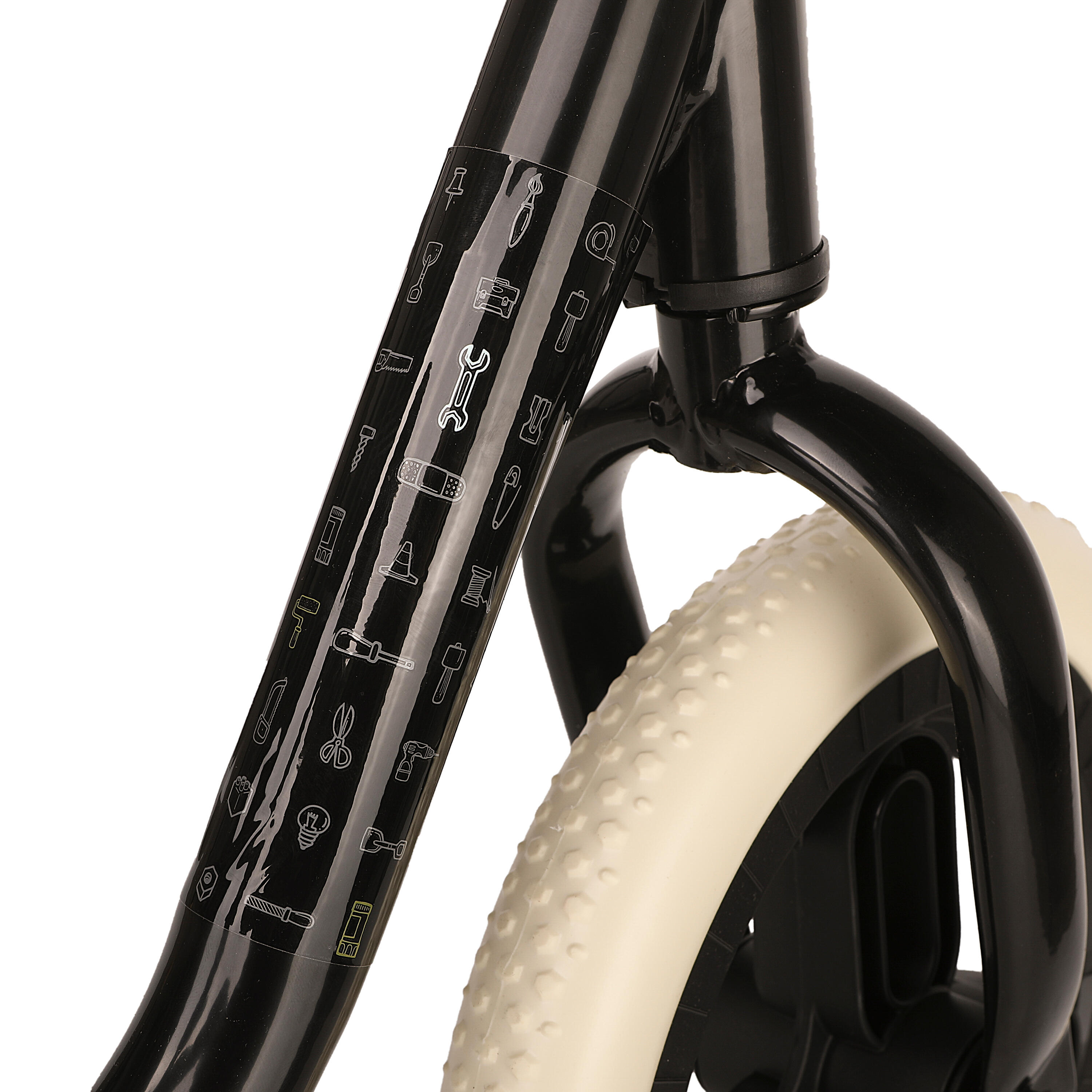 Bicicleta negra Runride 500 7/11