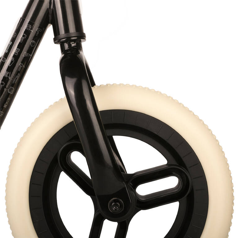 Kids Balance Bike Runride 500 Black 10 inch 2-4 years