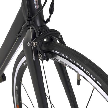 Велосипед шосейний EDR з алюмінієвою рамою чорний