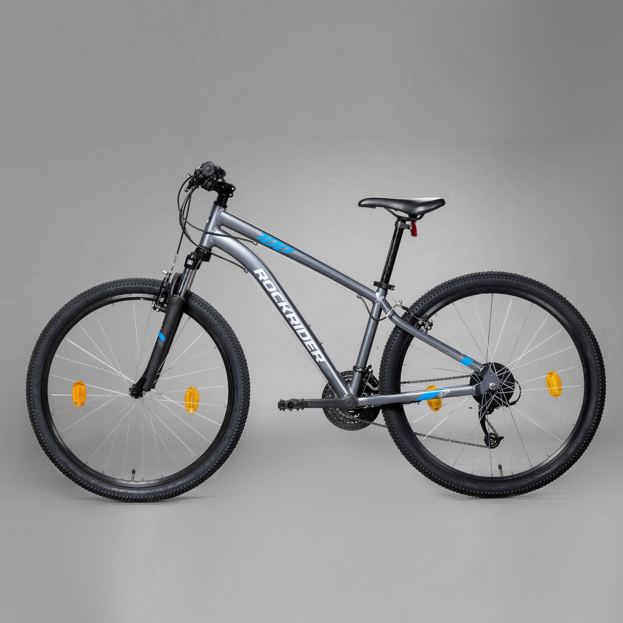 Mountain Bike Rockrider ST100 - Aluminium Frame, 21 Speed, 80mm Suspension Grey -  2