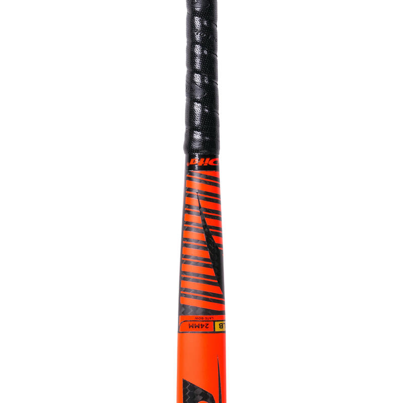 Damen/Herren Feldhockeyschläger Expert Low Bow 100 % Carbon - CarbotecPro C100 rot 