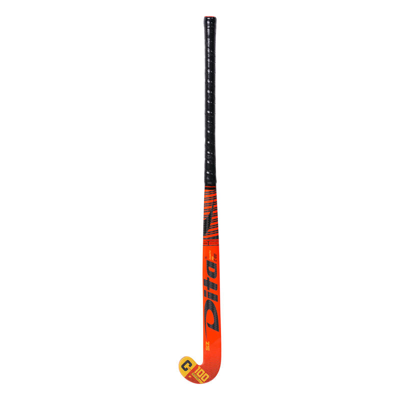 Damen/Herren Feldhockeyschläger Expert Low Bow 100 % Carbon - CarbotecPro C100 rot 