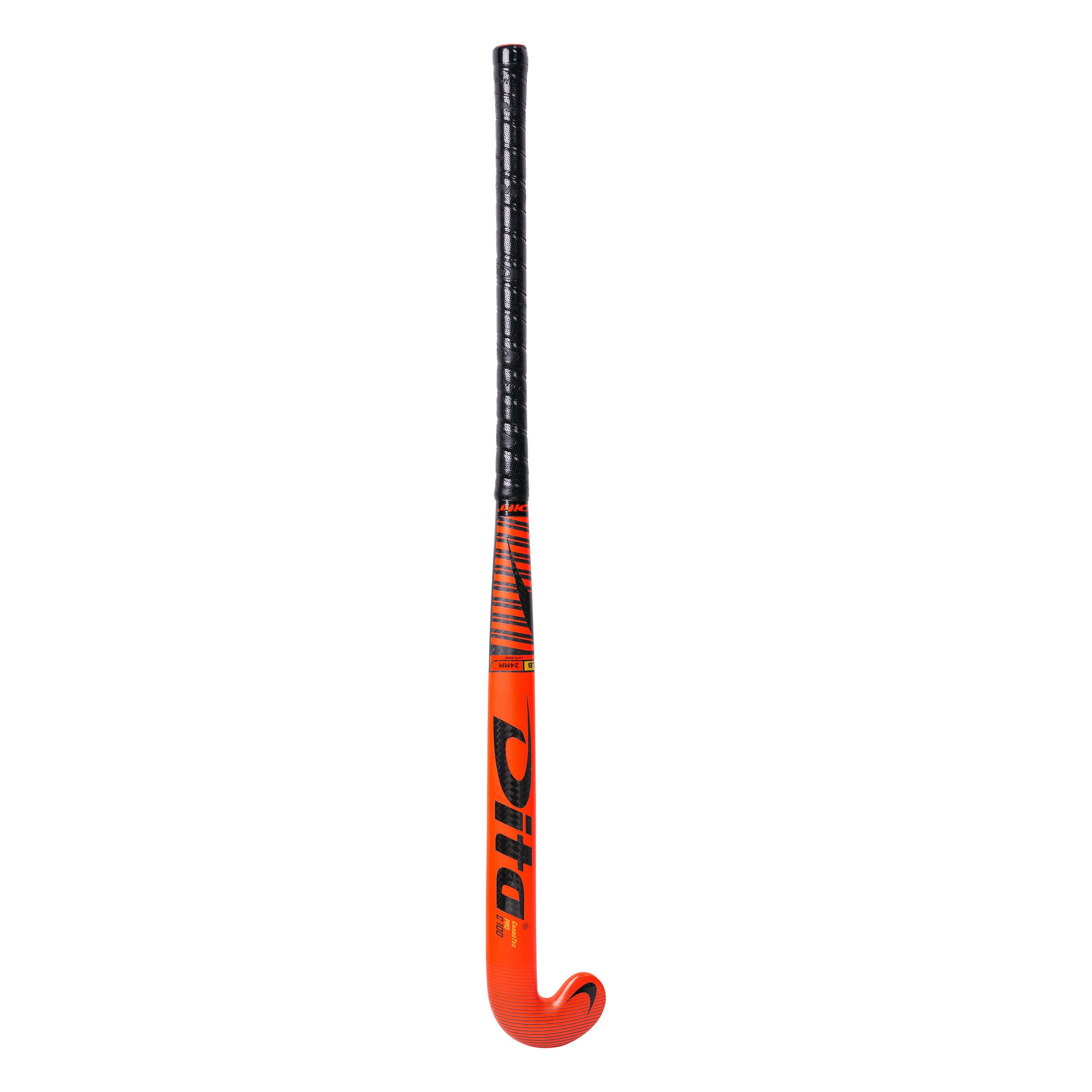 Adult Advanced 100% Carbon Low Bow Field Hockey Stick CarbotecPro C100 - Red 5/9
