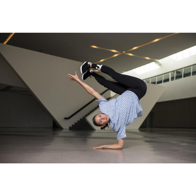 Tanz-Leggings Urban Dance hoher Taillenbund Grafikprint Damen 