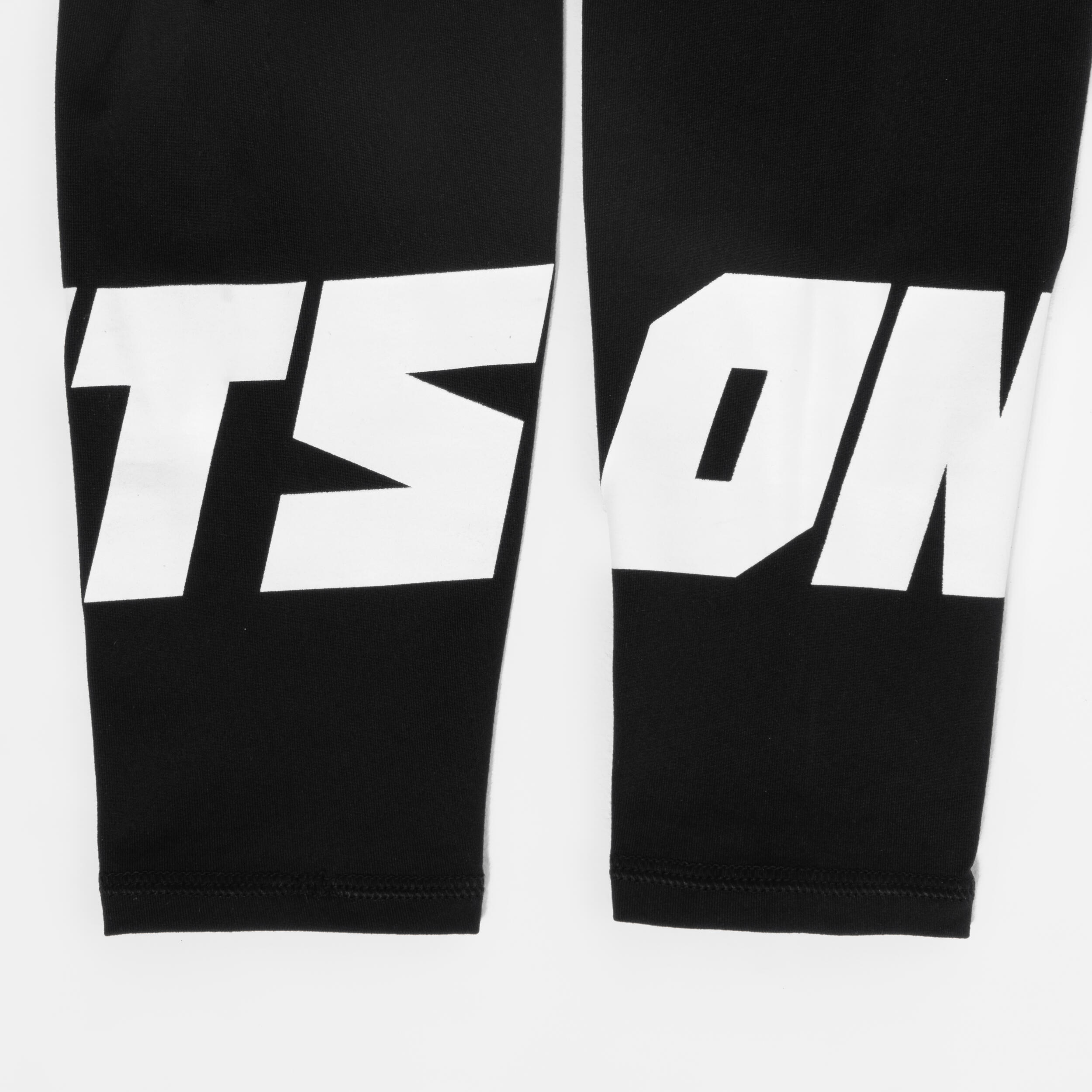 Tanz-Leggings Urban Dance Damen hoher Taillenbund - schwarz mit print 14/24