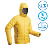 Men’s synthetic mountain trekking padded jacket - MT100 hooded -5°C - Yellow