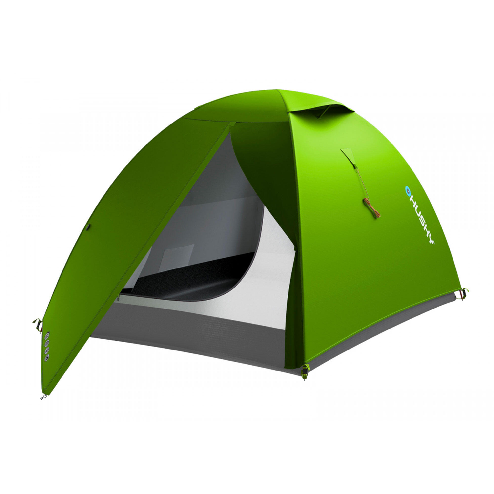 SELF-SUPPORTING TREKKING DOME TENT - HUSKY SAWAJ 2 GREEN TWO PEOPLE