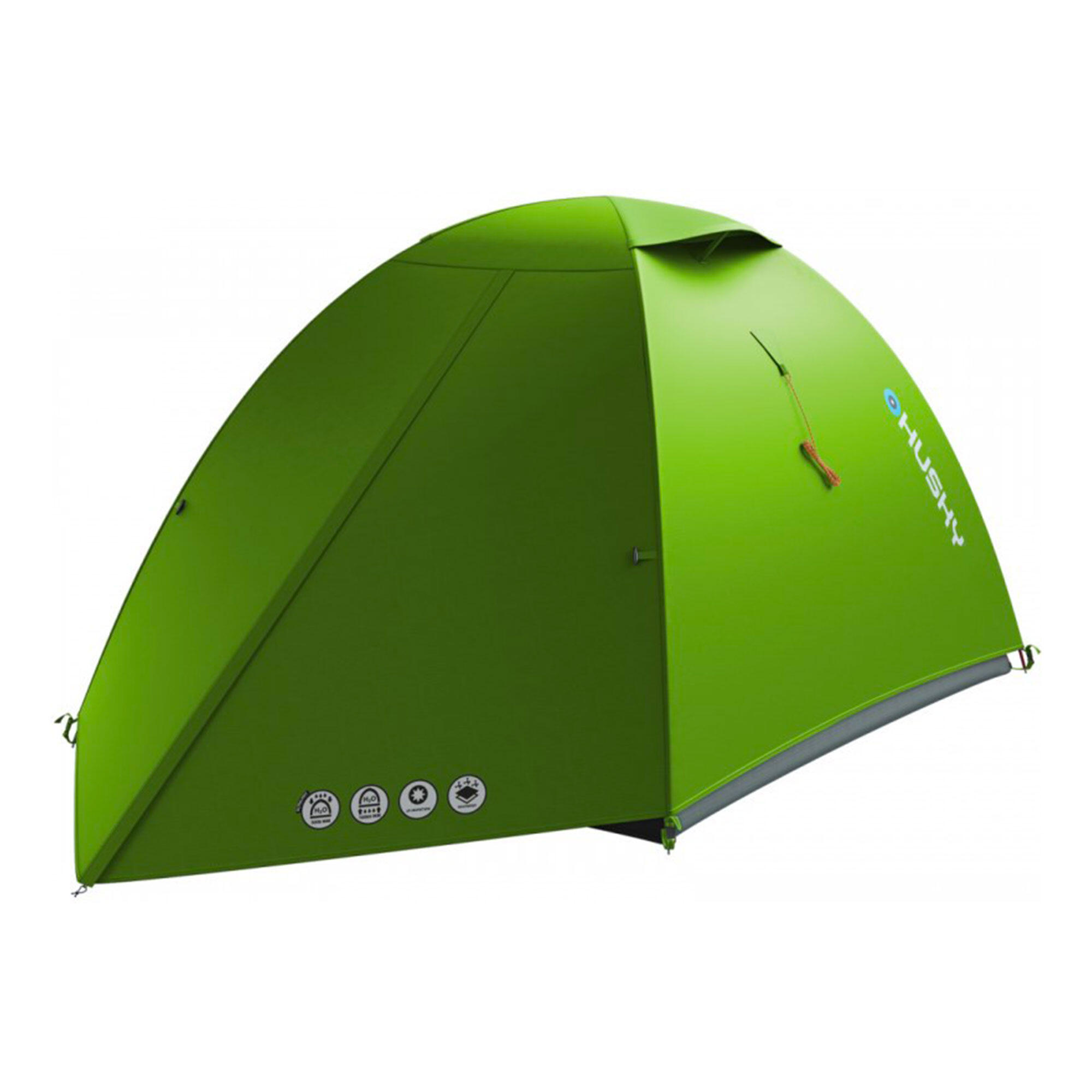 SELF-SUPPORTING TREKKING DOME TENT - HUSKY SAWAJ 2 GREEN TWO PEOPLE