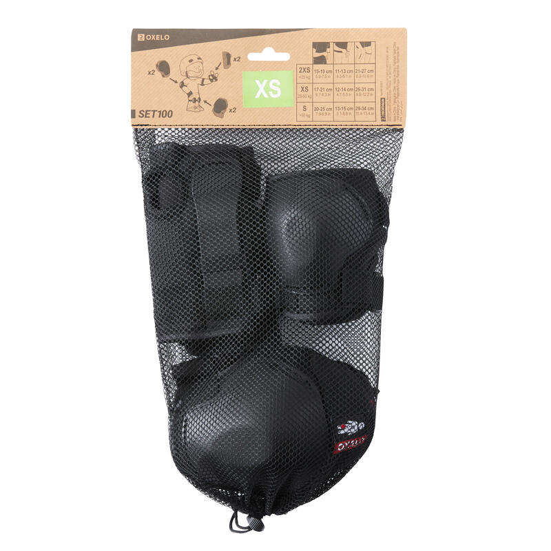Xmart Lot De 6 Protections Enfant – Genouillères, Coudières, Protège-poignets – Skate, Roller, Trottinette – Réglable