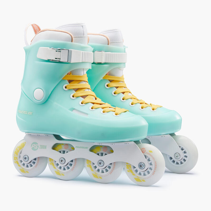 Inline Skates Inliner Powerslide Freeride Zoom Baby Blue 80 Herren/Damen 