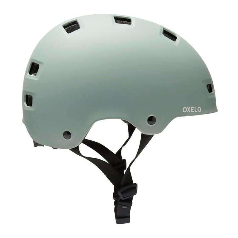 Casco Patines Patinete y Skate Oxelo MF500 Verde claro