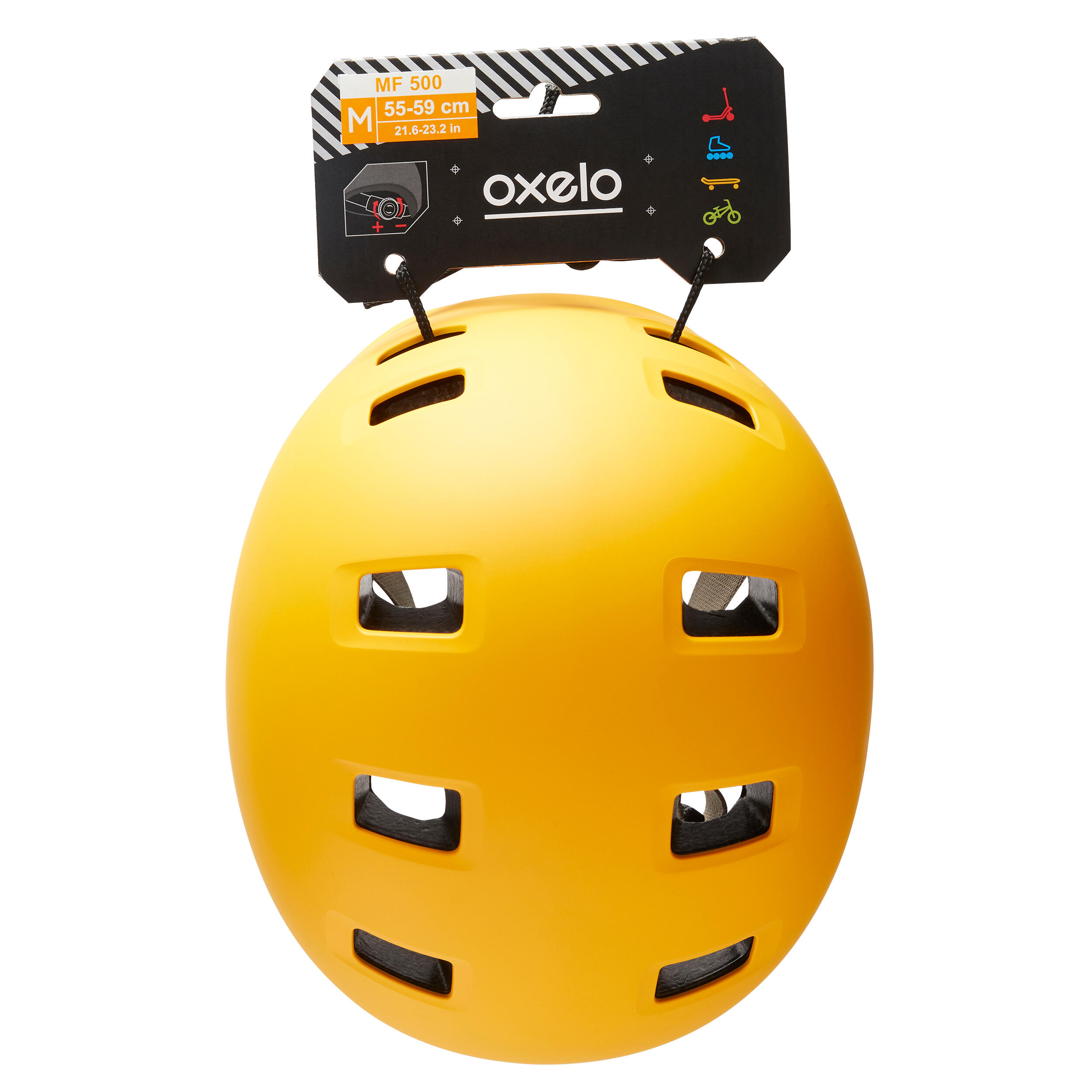 Inline Skating Skateboarding Scootering Helmet MF500 - Yellow 2/10