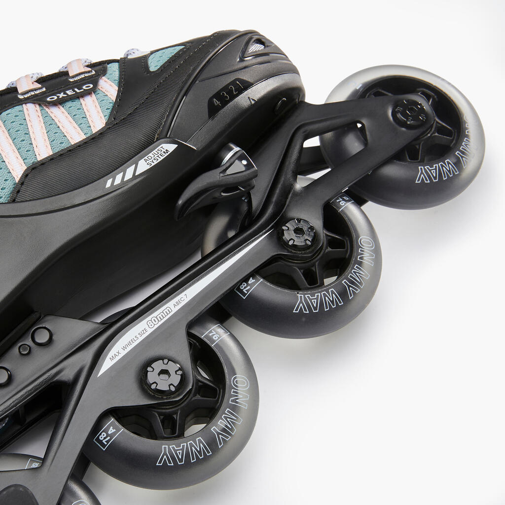Roller fitness enfant FIT 5 JR BLEU BLANC