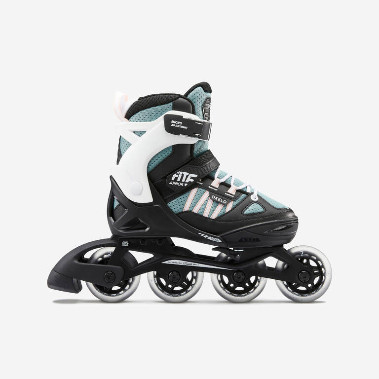 Kids Skating Shoes Inline Fit 5 Green White