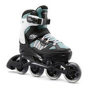 Kids Skating Shoes Inline Fit 5 Green White