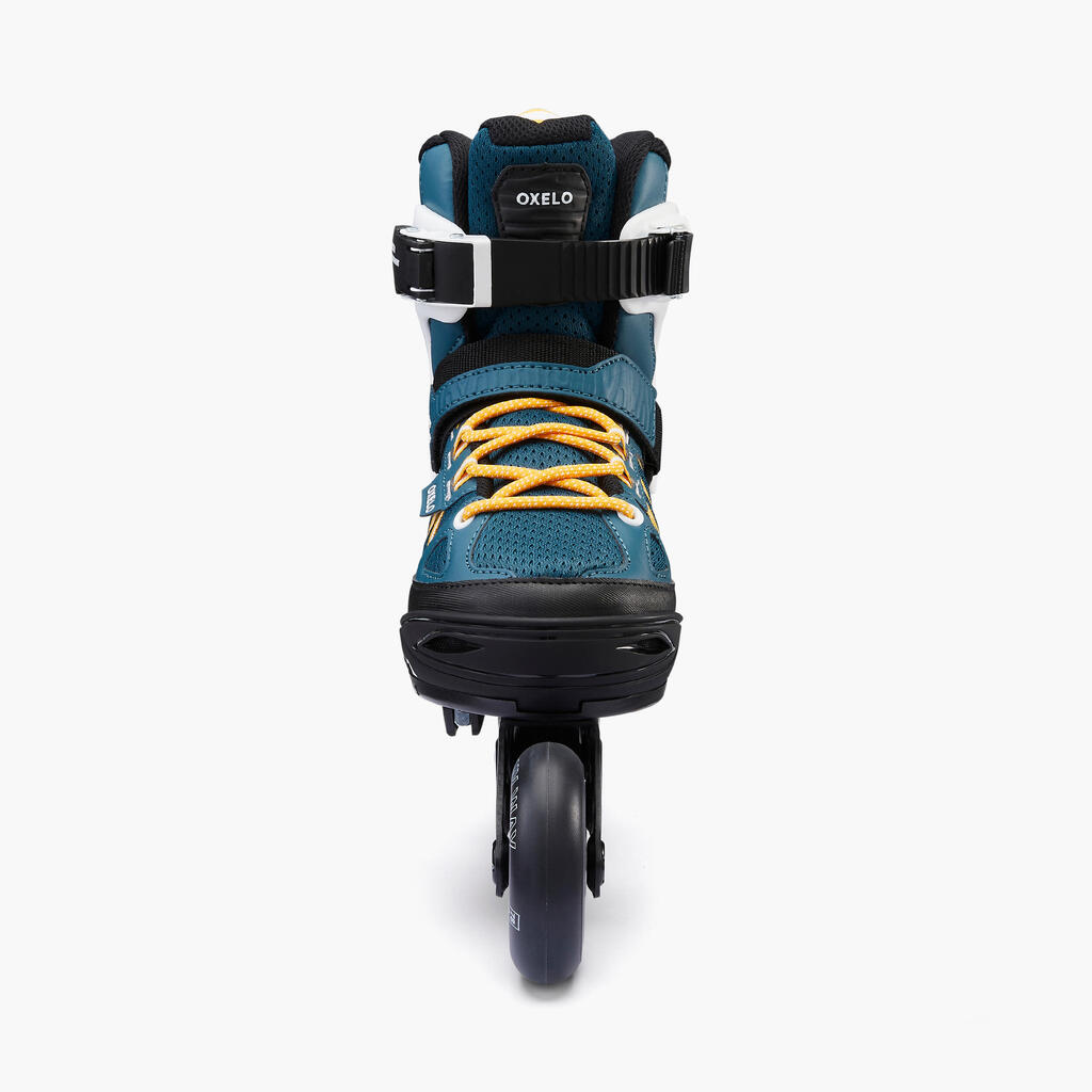 Roller fitness enfant FIT 5 JR BLEU BLANC
