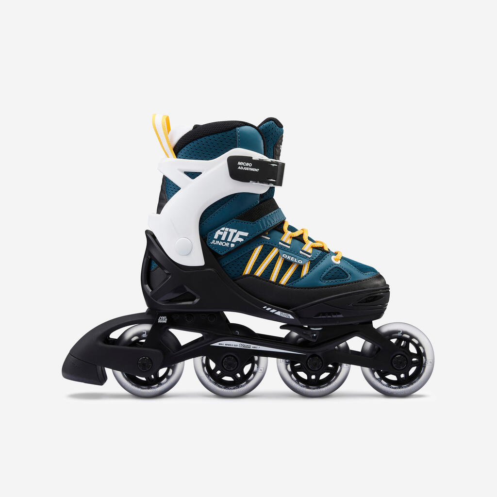 Roller fitness enfant FIT 5 JR BLEU BLANC