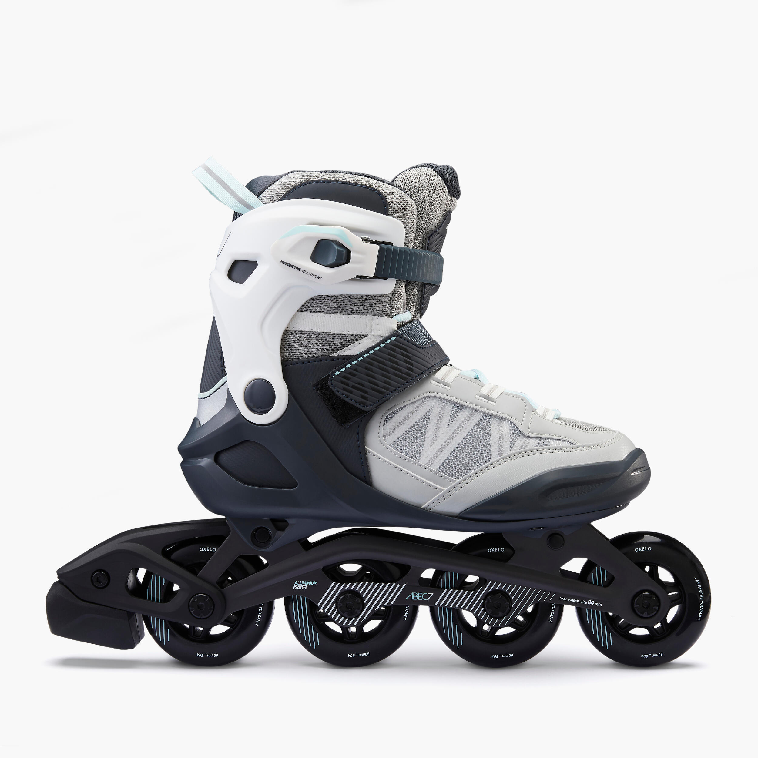 Oxelo - Roller Fitness Adulte Fit500 Ice Grey - Rollers En Ligne - Roller / Quad - Gris - 39 - Decathlon