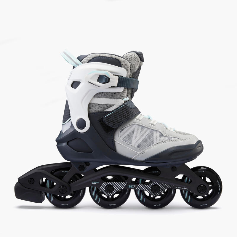 Fitness skates voor volwassenen FIT500 wit grijs