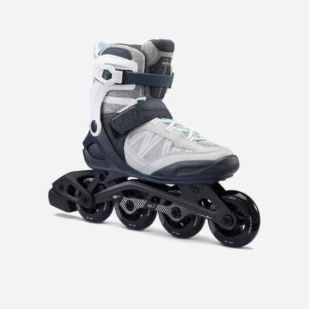 Patines en línea para adulto Oxelo Fit500 azul oscuro - gris