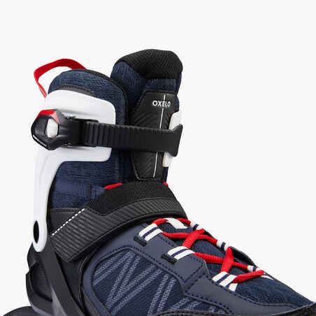 Sepatu Roda Fitness Inline Dewasa FIT500 - Biru/Merah