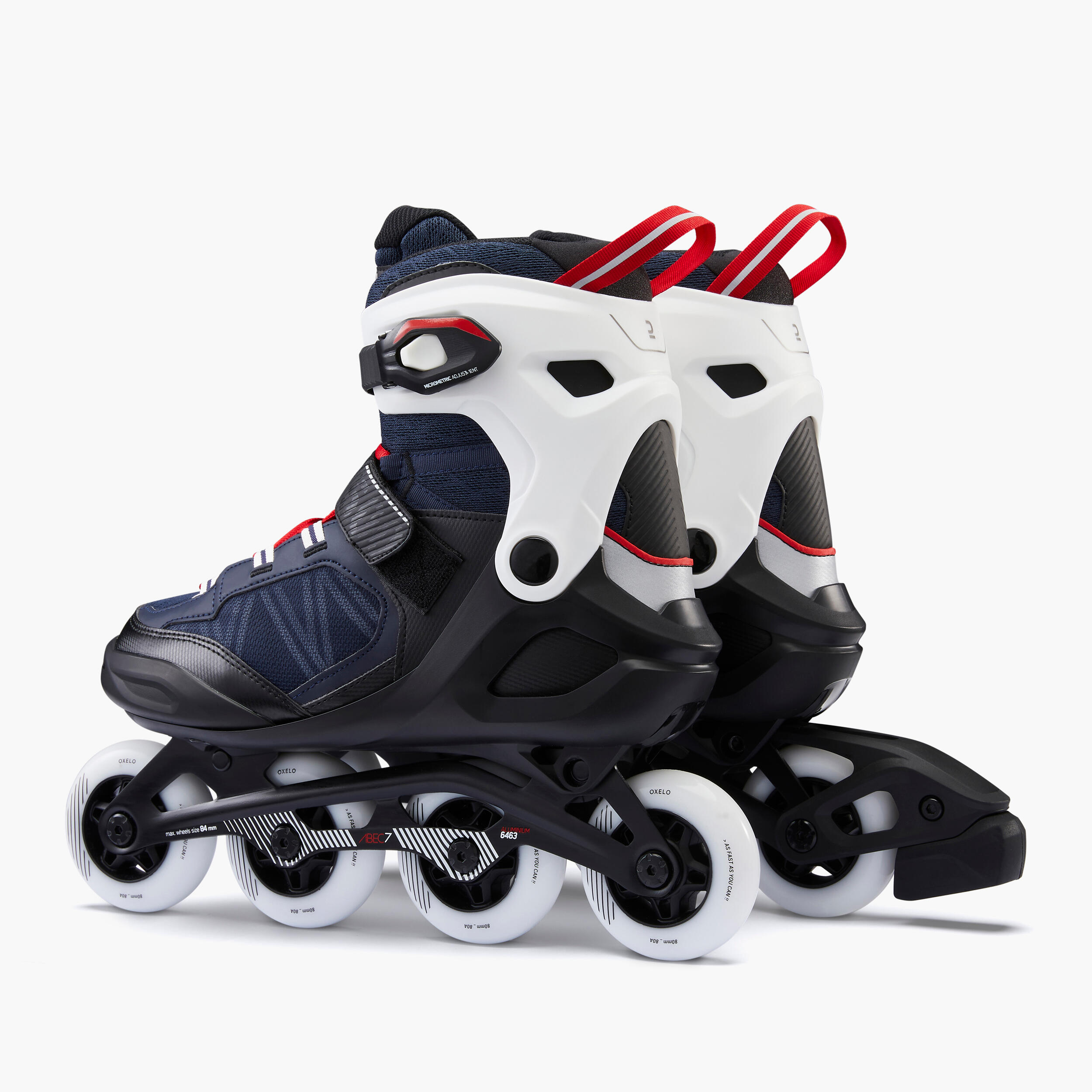 Adult Inline Fitness Skates FIT500 - Blue/Red 6/11