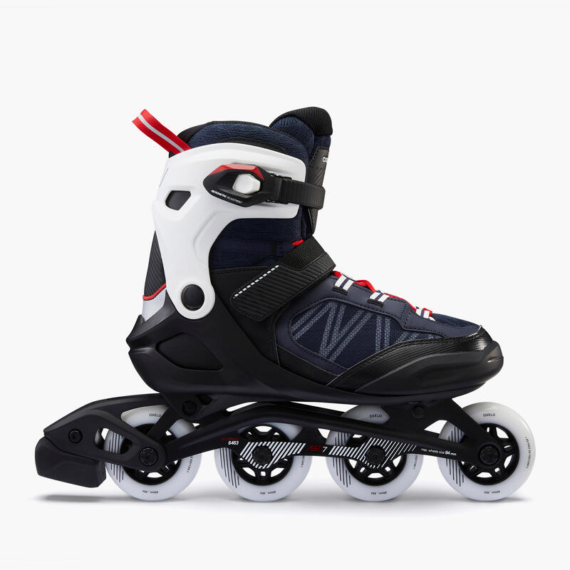 Fitness skates voor volwassenen FIT500 blauw rood