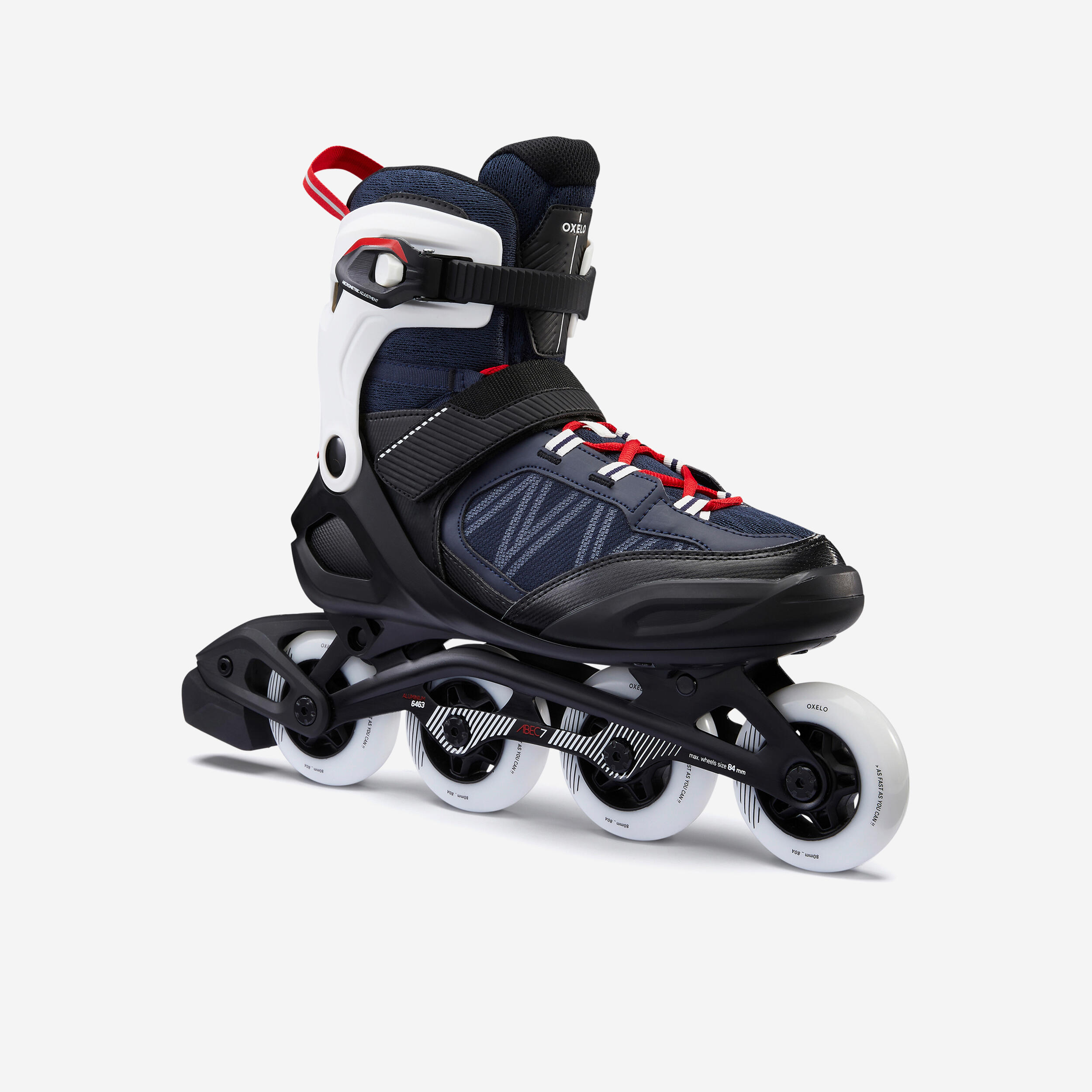 Patins à roues alignées - Fit 500 bleu/rouge - OXELO