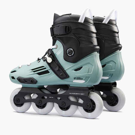 Patines Línea Mujer y Hombre Oxelo Freeride Hardboot MF500 Caqui