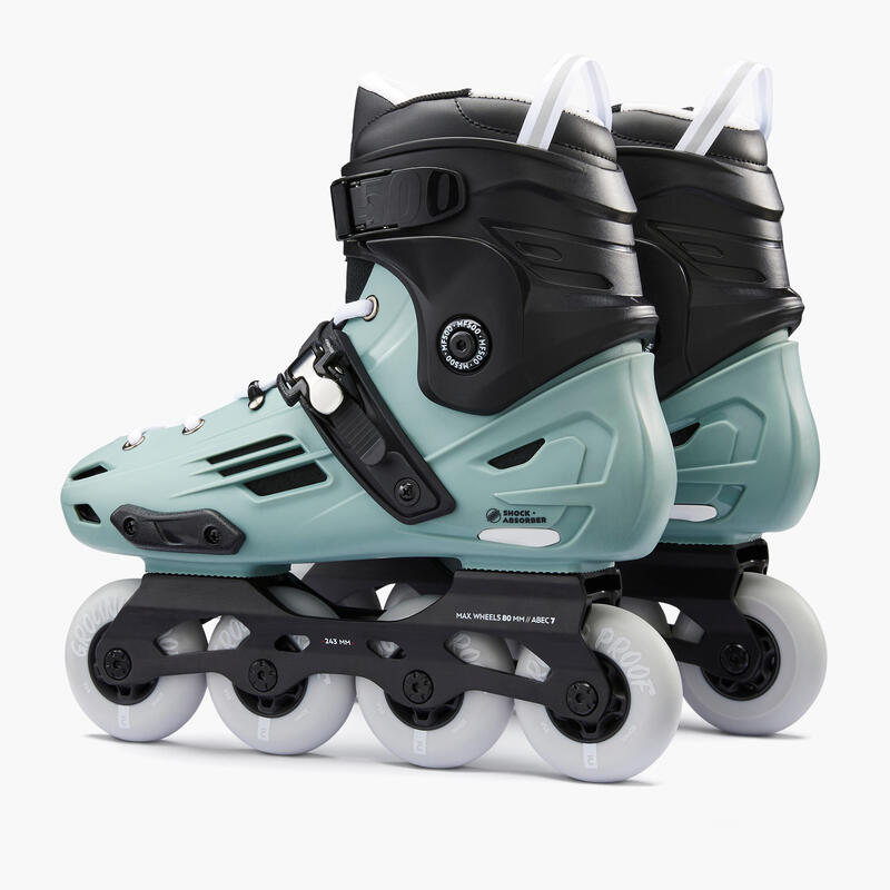 Freeride skates voor volwassenen MF500 Light Khaki