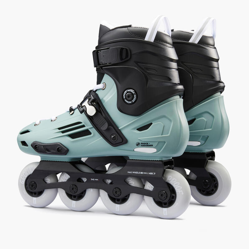 Patines Línea Adulto Oxelo Freeride Hardboot MF500 Caqui