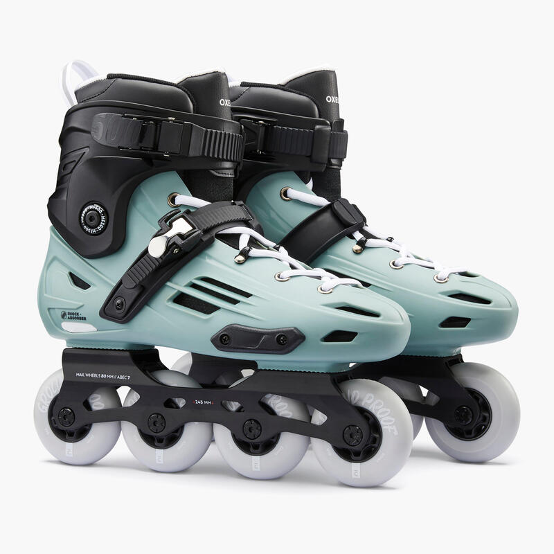 Inline Skates Inliner Freeride MF500 Light Erwachsene khaki 