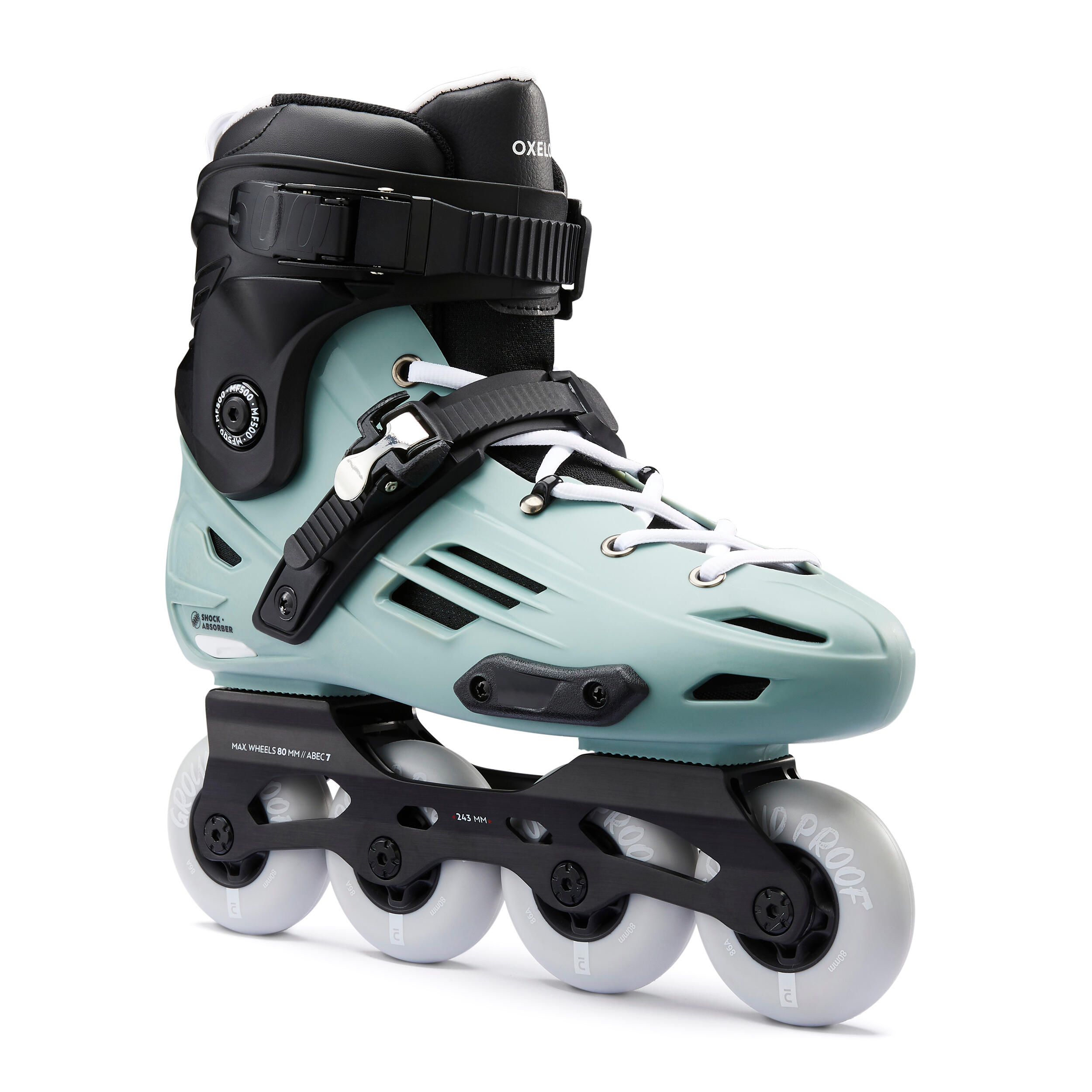 Decathlon | Roller freeride adulto MF500 Light verdi |  Oxelo