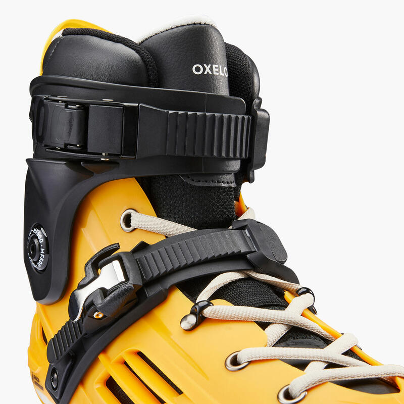 Patines Línea Adulto Oxelo Freeride Hardboot MF500 Amarillo