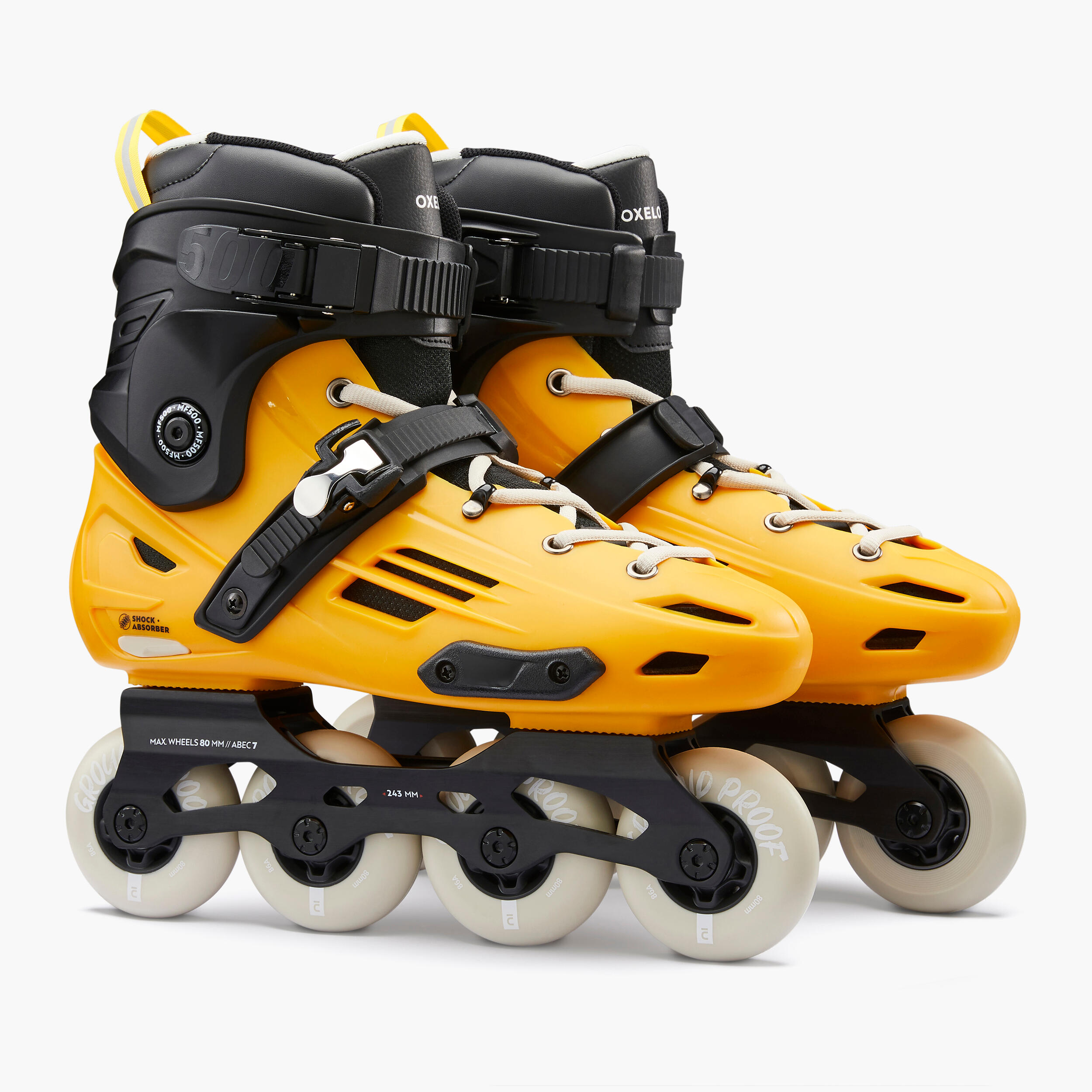 Adult Freeride Inline Skates MF500 - Yellow 7/14