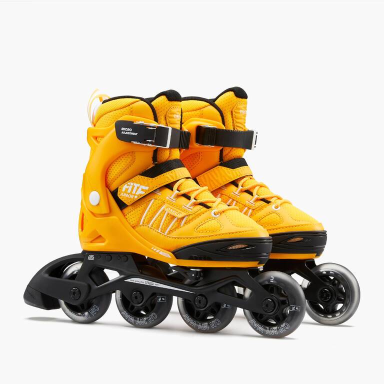 Sepatu Roda Fitness Anak Fit 5 Jr - Kuning