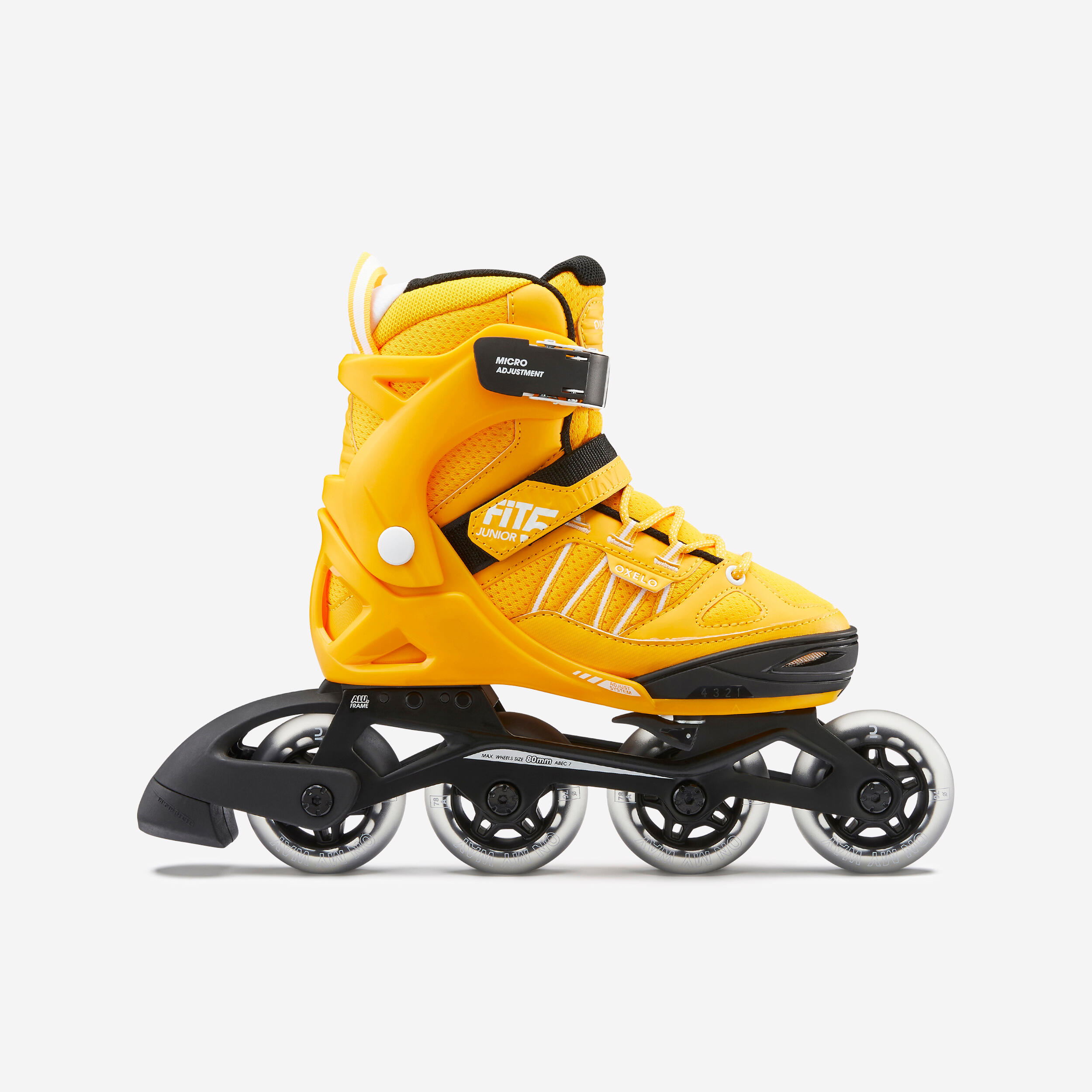 Oxelo - Roller Fitness Enfant Fit 5 Jr Jaune - Rollers En Ligne - Roller / Quad - Jaune-orange - 35/38 - Decathlon